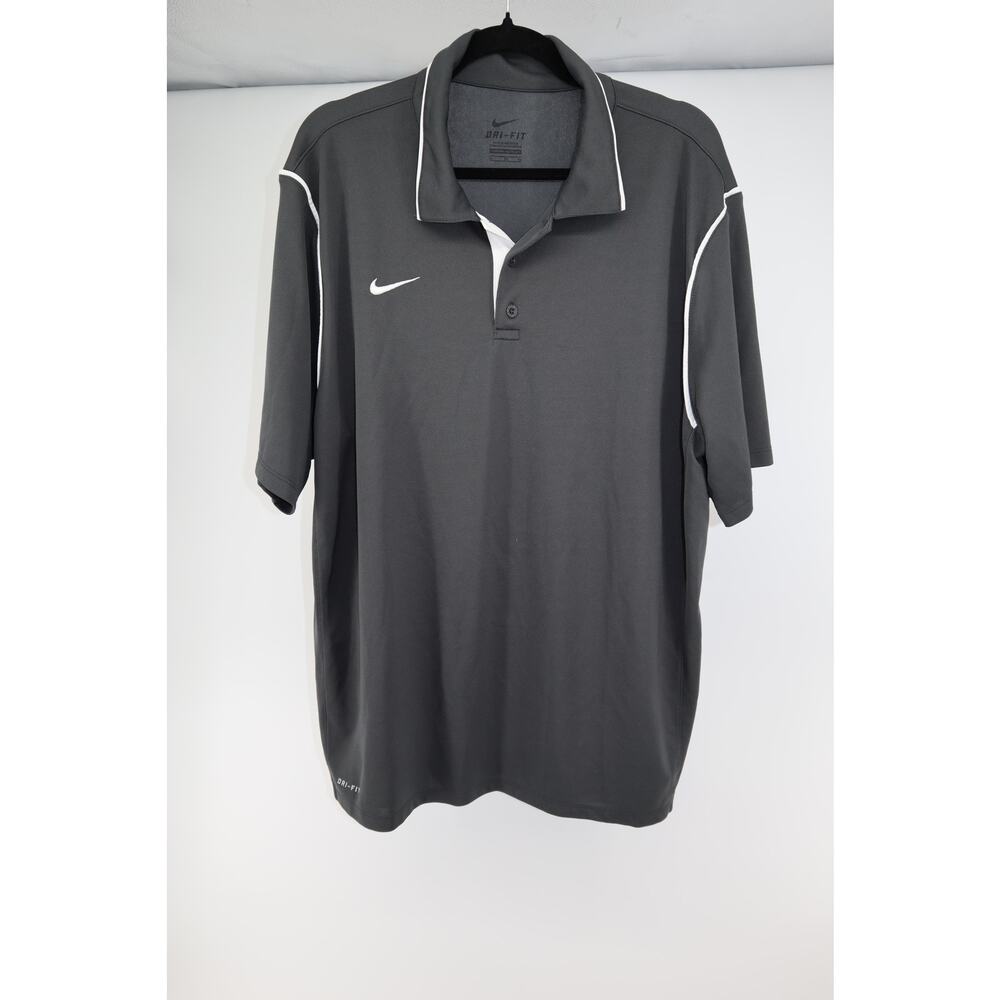 Nike Dri-Fit Embroidered Logo Black Polo Size XL Men's